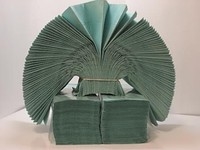 Полотенца-вкладыши Z-образные Кохавинка, 1-слойные, зелёные, 200 шт/уп