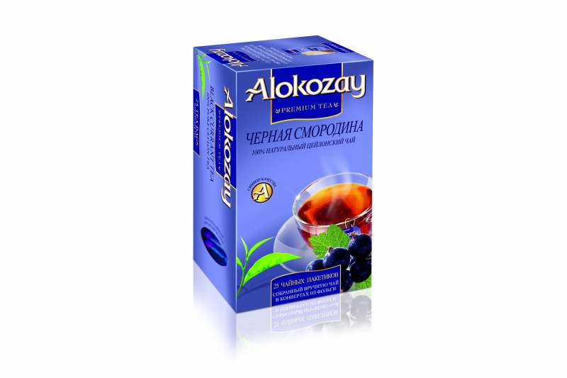 Чай черный в ф/п Alokozay, с черной смородиной, 25 шт/уп