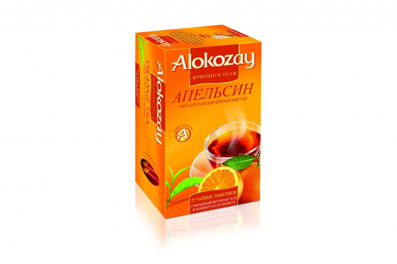 Чай черный в ф/п Alokozay, с апельсином, 25 шт/уп