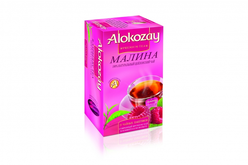 Чай черный в ф/п Alokozay, с малиной, 25 шт/уп