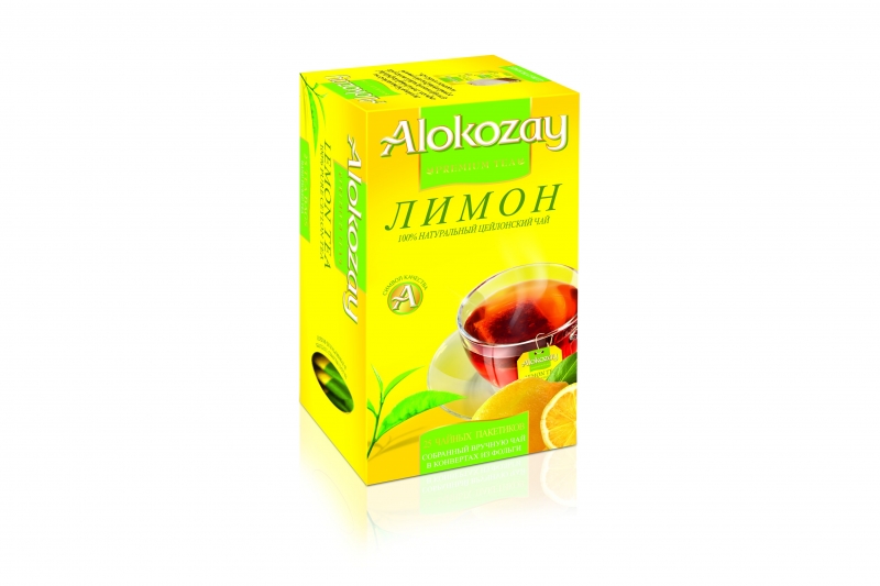 Чай черный в ф/п Alokozay, с лимоном, 25 шт/уп