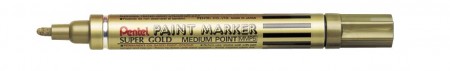 Маркер перманентный Pentel ММР5, линия 3,9 мм, круглый наконечник, золотой