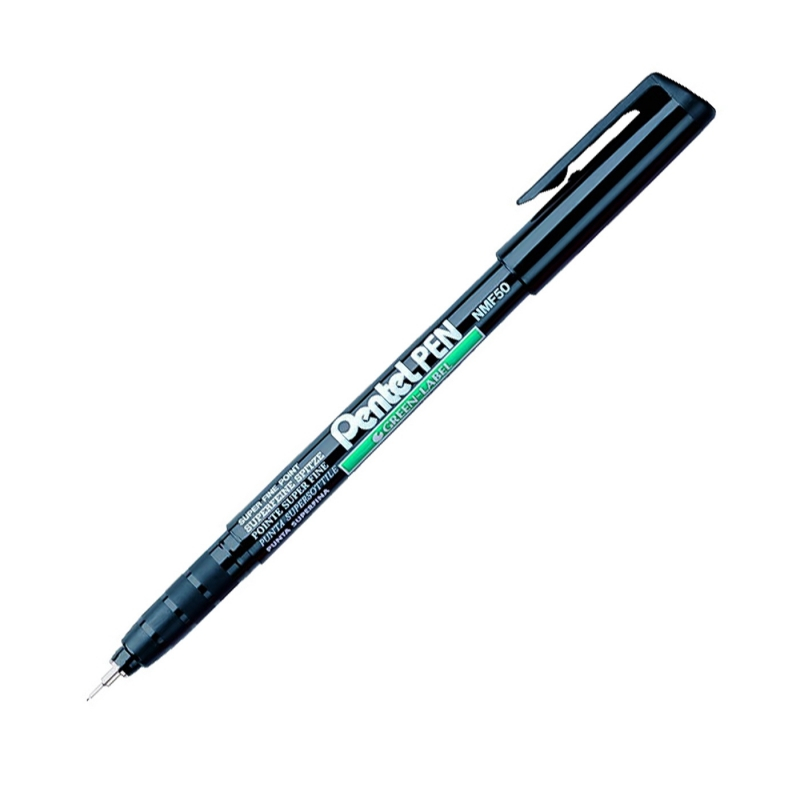 Маркер перманентный Pentel NMF50, линия 0,6 мм, тонкий наконечник, черный
