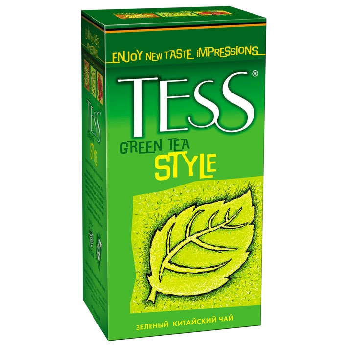 Чай зеленый в ф/п Tess Style, 25 шт/уп